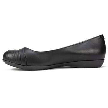 CLIFFS BY WHITE MOUNTAIN Clara Women's Ballet Flat, Black/Burnished/Smooth, 8.5 W