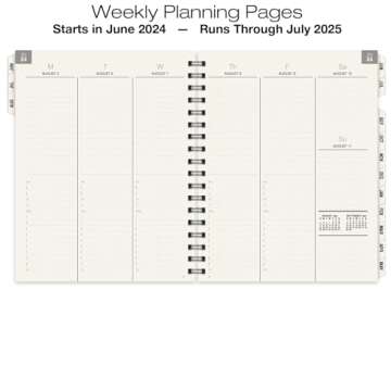 Global Printed Products Essential 8.5"x11" Monthly & Weekly 2024-2025 Planner - (8.5" x 11" - June 2024 Through July 2025)