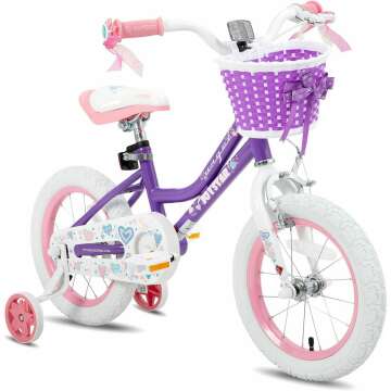 JOYSTAR Angel Girls Bike - 12-18" with Training Wheels & Basket