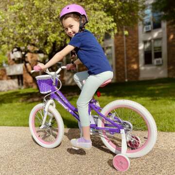 JOYSTAR Angel Girls Toddler Bike with Training Wheels