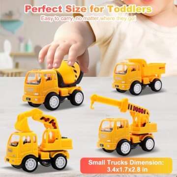 Nicmore Construction Truck Toddler Toys Car: Toys for 1 2 3 4 Year Old Boy 5 in 1 Carrier Toys for Kids Age 1-3 2-4| 18 Months 2 Year Old Boy Christmas Birthday Gifts