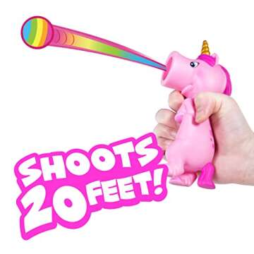 Hog Wild Pink Unicorn Ball Popper Toy - Includes 4 Soft Foam Balls - Squeeze to Pop Air Powered Balls Up to 20 Feet - Launcher Safe for Indoor/Outdoor Play - Gift for Kids, Girls, Boys Ages 5+