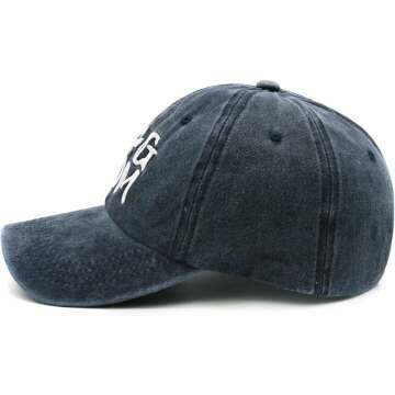 Embroidered Dog Mom Denim Baseball Cap for Women