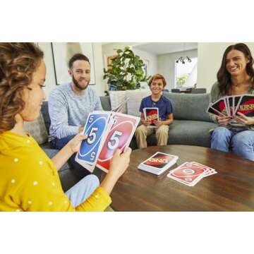 Mattel Games Giant UNO Card Game for Kids, Adults & Family Night with Oversized & Features for 2 to 10 Players