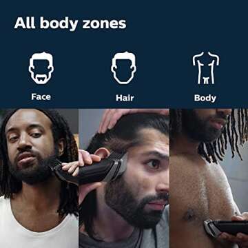 Philips Norelco Multigroom Series 5000 18 Piece, Beard Face, Hair, Body and Intimate Hair Trimmer for Men - NO BLADE OIL MG5910/49