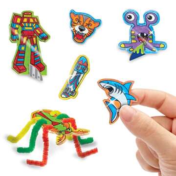 Just Play Shrinky Dinks Cool Stuff Activity Set, 51-piece set, Kids Art and Craft Activity Set, Kids Toys for Ages 5 Up