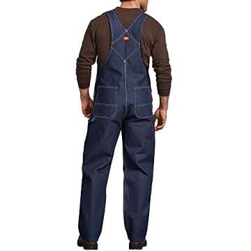 Dickies mens Bib overalls and coveralls workwear apparel, Indigo Rigid, 30W x 30L US