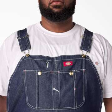 Dickies mens Bib overalls and coveralls workwear apparel, Indigo Rigid, 30W x 30L US