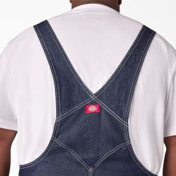 Dickies mens Bib overalls and coveralls workwear apparel, Indigo Rigid, 30W x 30L US