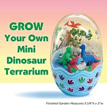 Creativity for Kids Mini Garden Dinosaur: Terrarium Kit for Kids - Dinosaur Crafts for Boys, Dinosaur Toy and Science Kit for Kids Ages 6-8+, Small Gifts for Kids