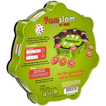 Yamslam Fun Chance and Strategy Family Dice Game for Kids and Adults by Blue Orange Games - 1 to 4 Players, Ages 8+