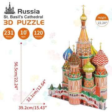 3D Big Ben & St. Basil's Cathedral Puzzle Kits