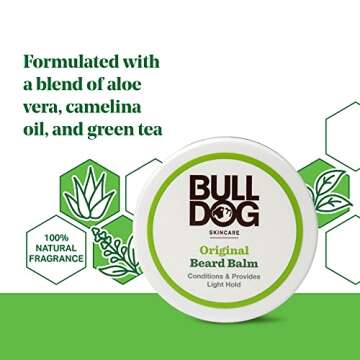 Bulldog Mens Skincare and Grooming, Original Balm Fl. Oz, Beard Care, 2.5 Ounce