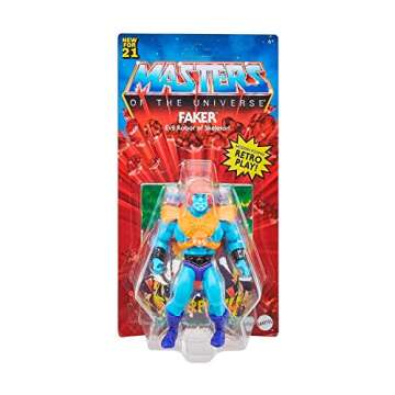 Masters of the Universe Origins Faker 5.5-in Action Figure, Battle Figure for Storytelling Play and Display, Gift for 6 to 10-Year-Olds and Adult Collectors,Multi,GYY28