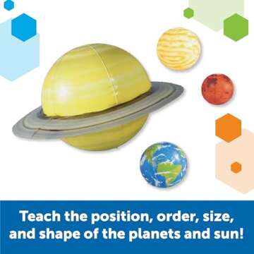 Learning Resources Giant Inflatable Solar System - Grades K+ Solar System Demonstration Tool, Solar System Model, Inflatable Planets for Classroom