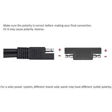 Sunway Solar SAE Polarity Reverse Adapter Connectors for SAE to SAE Quick Disconnect Extension Cable, Solar Panel Battery Power Charger and Maintainer-3Pack