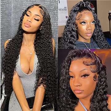 Siyun Show Deep Wave Lace Front Wigs Human Hair Wigs for Black Women 13x4 Lace Front Wigs Human Hair 20 Inch