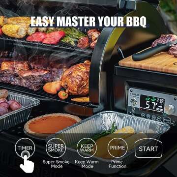 Z GRILLS Wood Pellet Grill and Smoker with PID Controller, 1068 sq. in Cooking Area with Wi-Fi, Black