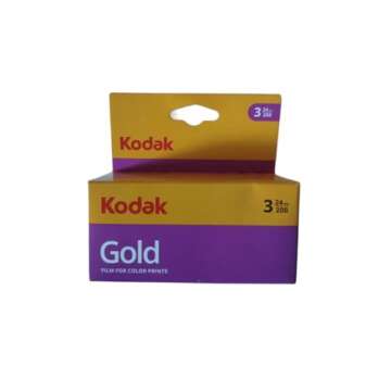 KODAK 6033971 Gold 200 Film (Purple/Yellow) - 3 Rolls - 24 Exposures Per Roll