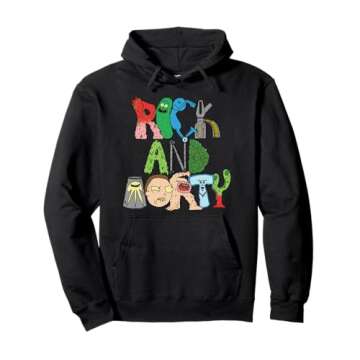 Rick and Morty Stylized RAM Letters Pullover Hoodie Pullover Hoodie