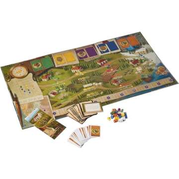 Stonemaier Games Viticulture: Tuscany Expansion Essential Edition, 1-6 Players, Ages 14+, 150 Mins, New Board, Cards, Workers