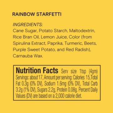 Vegan Rainbow Starfetti Natural Confetti Sprinkles 1LB