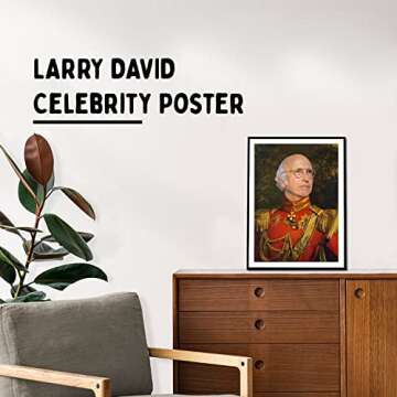 Larry - Funny Celebrity Art Poster - Faux Oil Painting Print - Novelty Pop Culture Artwork - TV Show Gift