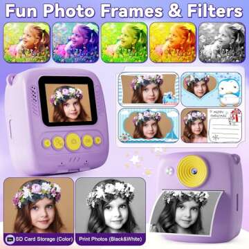 Instant Print Kids Camera - Fun 1080P Digital Photography