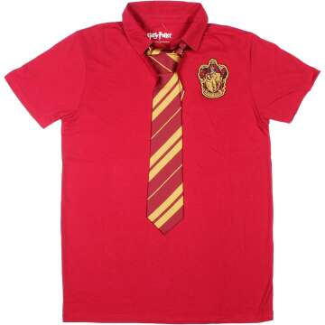 Gryffindor Red Costume Polo with Tie for Fans