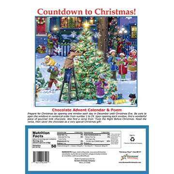 Vermont Christmas Company Christmas Cheer Chocolate Advent Calendar (Countdown to Christmas)