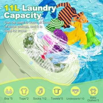 Portable Mini Washing Machine for Travel & Apartments