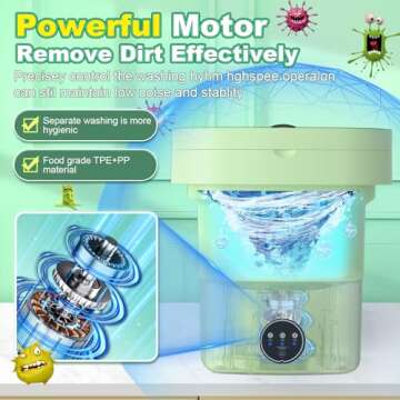 Portable Mini Washing Machine for Travel & Apartments