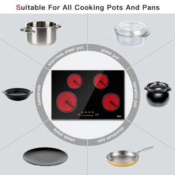 30" Electric Cooktop - 4 Burners with Touch Controls