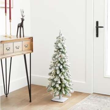 3 ft Pre-lit Mini Christmas Tree with White Lights