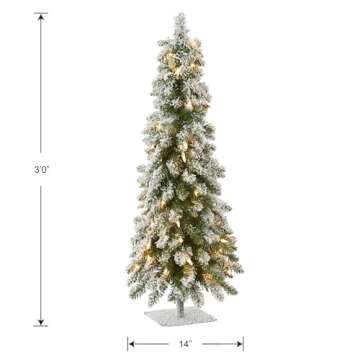 3 ft Pre-lit Mini Christmas Tree with White Lights