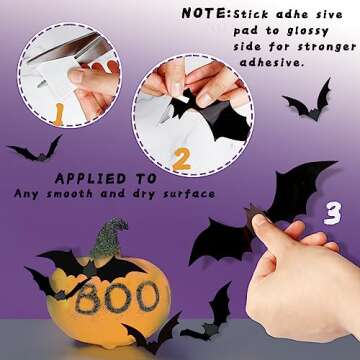 Halloween Party Supplies Hallween Decorations Bats Wall Decor 140PCS Realistic PVC 3D Black Scary Bat Sticker for Creepy Home Decor Halloween Party Decorations DIY Wall Decal Bathroom Indoor Halloween