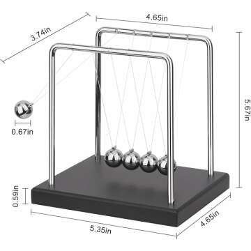 QLKUNLA Newtons Cradle Balance Balls Science Physics Gadget Desktop Decoration Kinetic Motion Toy for Home and Office