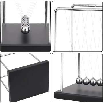 QLKUNLA Newtons Cradle Balance Balls Science Physics Gadget Desktop Decoration Kinetic Motion Toy for Home and Office