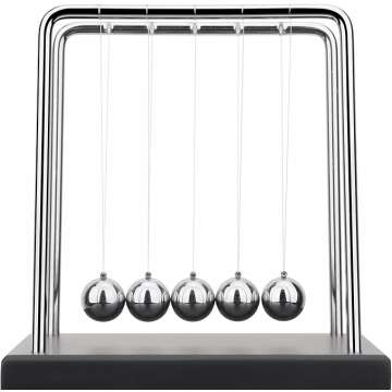 QLKUNLA Newtons Cradle Balance Balls Science Physics Gadget Desktop Decoration Kinetic Motion Toy for Home and Office