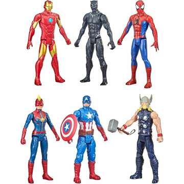 6 Action Figures, 12-Inch Toys, Inspired By Marvel Comics, For Kids Ages 4 And Up (Amazon Exclusive)