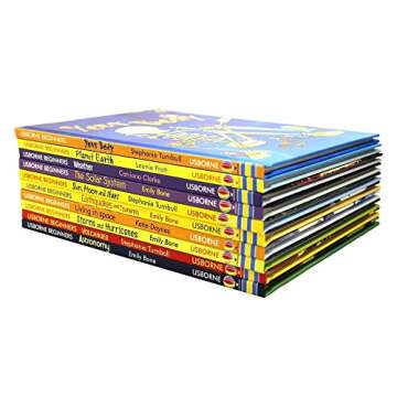 Usborne Beginners Series Science Collection 10 Books Box Set (Earthquakes & Tsunamis, Sun Moon and Stars, Living in Space, Storms and Hurricanes, Volcanoes, Astronomy, The Solar System, Your Body, Pla