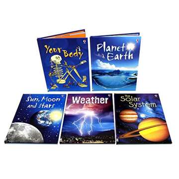 Usborne Beginners Series Science Collection 10 Books Box Set (Earthquakes & Tsunamis, Sun Moon and Stars, Living in Space, Storms and Hurricanes, Volcanoes, Astronomy, The Solar System, Your Body, Pla