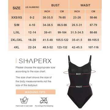 SHAPERX Women's Shapewear Bodysuit Tummy Control Body Shaper Seamless Sculpting Snatched Waist Body Suit,SZ5213-Black-L/XL