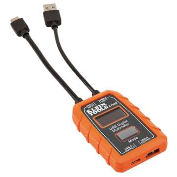 Klein Tools ET920 USB Power Meter, USB-A and USB-C Digital Meter for Voltage, Current, Capacity, Energy and Resistance