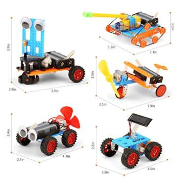 STEM Kits for Kids Crafts 6-8 8-12, Boys Gifts Toys for 6 7 Year Old Boy Birthday Gift Ideas, STEM Toys Craft Kits 6+ 7+ yr, Robotics Science Activities Robot Building Age 8-10 8 9 10 11 12 Years