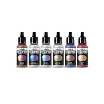 Vallejo - The Shifters Space Dust | Set of 6 Metallic Acrylic Airbrush Colours | Ideal for Painting Fantasy Figures and Wargames | Contains 6 bottles x 17 ml (0.57 fl.oz.)