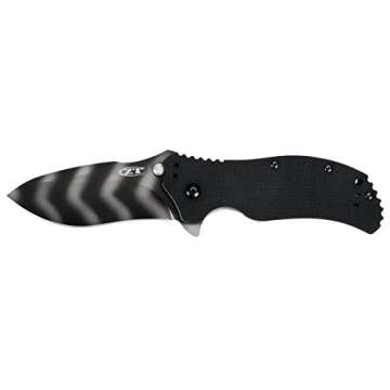 Zero Tolerance 0350TS; Folding Pocket Knife; 3.25 in. S30V Stainless Steel Blade with Tiger-Stripe Tungsten DLC Coating, G-10 Handle, SpeedSafe Assisted Opening and Quad-Mount Pocketclip; 6.2 OZ.