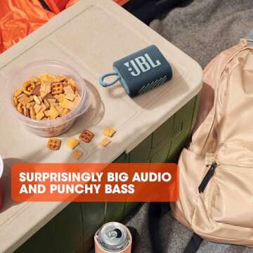 JBL Go 3 Waterproof Mini Speaker - Big Sound & Bass