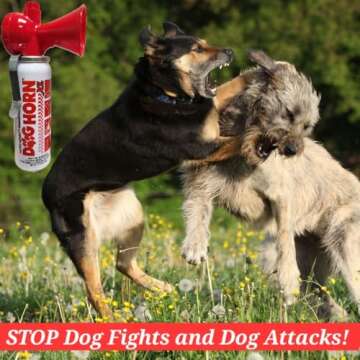 Dog Horn XL – Air Horn for Dogs. Stop Aggressive Dogs, Scare Coyotes, Bear, & Other Wild Animals! Effective Training Tool & Outdoor Safety Alarm for Hiking, Biking, Camping, Boating, & More!