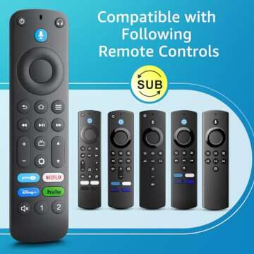 Voice Remote for TV Stick/Cube - Compatible with Insignia, Toshiba & Pioneer